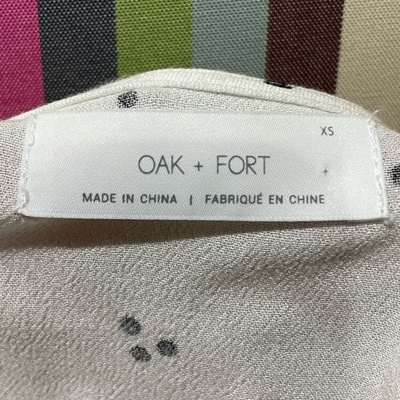 OAK + FORT Polka Dot Mini Wrap Dress 0768 - Picture 6 of 7